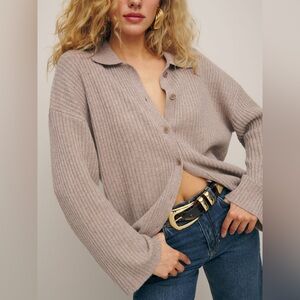 Reformation Fantino Cashemere Collared Cardigan